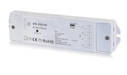 LED mono juostos valdiklis-RF imtuvas, 4-ių kanalų, SR-2501N
