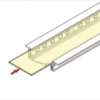 1m LED juostos profilio dangtelis H, skaidrus