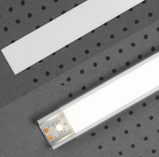 1m LED juostos profilio dangtelis A  (baltas)