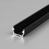 1m LED juostos profilio UNI12, juodai anoduotas