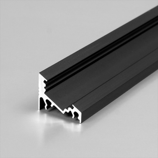 1m LED juostos profilio CORNER10, juodai anoduotas