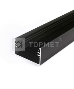 1m LED juostos profilio TOPMET LOWI, juodai anoduotas