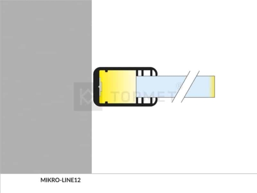 1m LED juostos profilio TOPMET MIKRO-LINE12