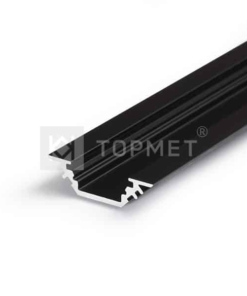 LED juostos profilis TOPMET TRIO10, juodai anoduotas -1m