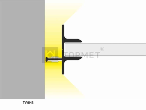 1m LED juostos profilis TOPMET TWIN8