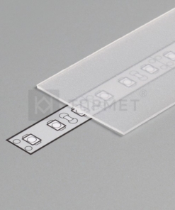 1m LED juostos profilio dangtelis G, matinis