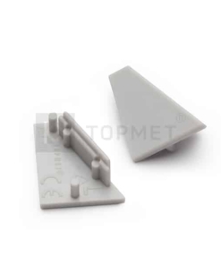 LED juostos profilio CORNER14 užbaigimo elementas, pilkas