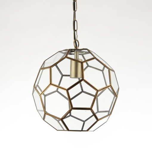 Pakabinamas šviestuvas su stikliniu geometrinių formų gaubtu Endon MIELE