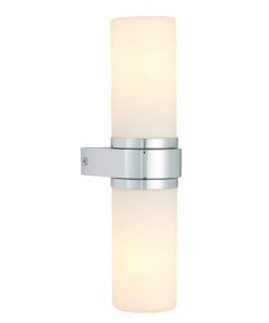 Sieninis dviejų lempučių balto stiklo šviestuvas Endon TAL