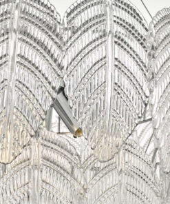 Pakabinamas šviestuvas su žiedlapių formos stiklinėmis dekoracijomis Dar PHILLIPA