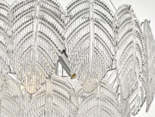 Pakabinamas šviestuvas su žiedlapių formos stiklinėmis dekoracijomis Dar PHILLIPA