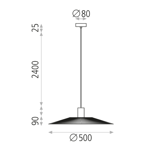 Pakabinamas plokščios formos šviestuvas ACB PAMELA