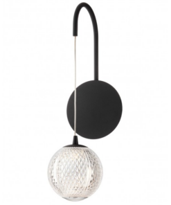 Sieninis LED šviestuvas  GIANET juodos spalvos